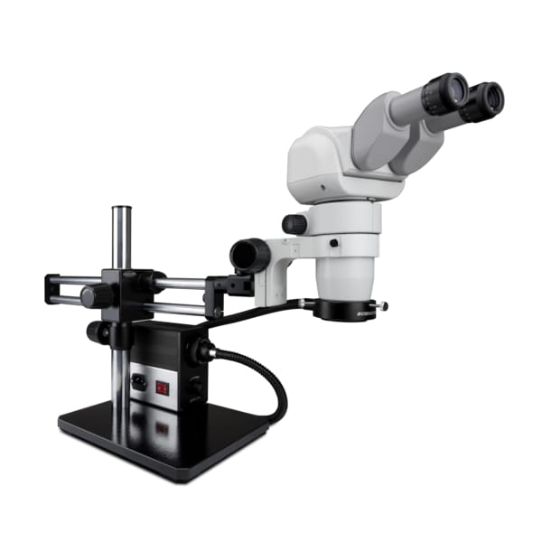 Ergo Stereo Zoom Microscope With LED Lighting On Dual Arm Stand